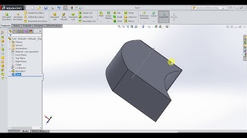 Solidworks Basic Command(Boundary Boss/base,Fillet,Chamfer,Linear pattern)