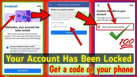 Facebook locked account me Get a code on your phone or Get a code by email kaise laye | fb id locked