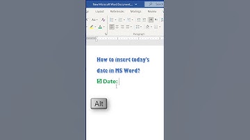 how to insert date in MS word