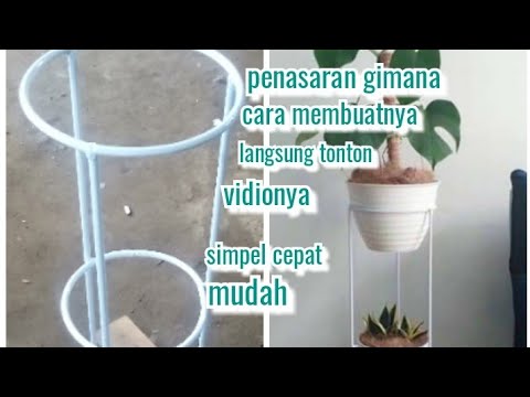 Cara mudah membuat tempat pot bunga dari besi bulat YouTube