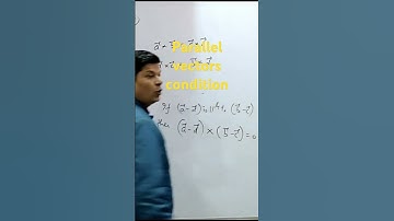 How to solve Parallel Vectors