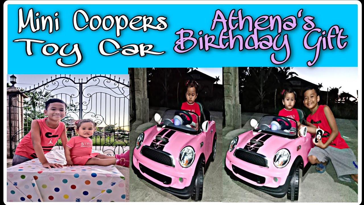 Unboxing Pink Mini Cooper Remote Control Toy Car Athena's Birthday