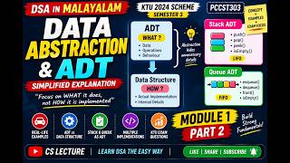 DATA ABSTRACTION & ADT | WHAT vs HOW | DSA in Malayalam | KTU 2024 Scheme | PCCST303