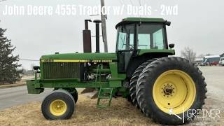 John Deere 4555 Tractor w/ Duals - 2wd- Selling at our Spring Machinery Consignment - Richland, Iowa