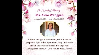 Farewell to Ms. Akko Wangpan