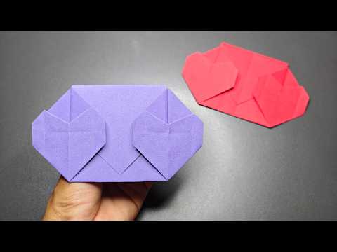 Handmade origami heart envelope folded | How to make an Easy Origami Envelope with an A4 Paper