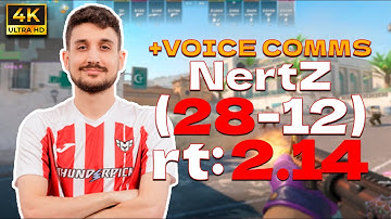 NertZ (28-12) rt:2.14 +VOICE COMMS l EU FACEIT RANKED (dust2) | #cs2 #pov