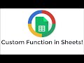 Create Custom Functions in Google Sheets (Easy Apps Script)