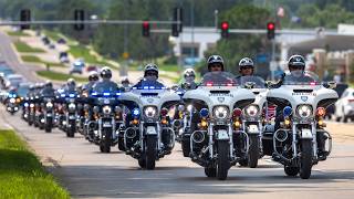 Funeral Procession for Crete Police Chief Gary Young