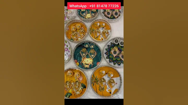 Festival Return Gifts Designer Trays, Diyas & Haldi Kumkum Brass dabbi #shorts#festival #returngifts