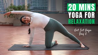 Day 5 – 20 Mins Gentle Yoga for Relaxation &amp; Re-Energising | Get Set Yoga S5