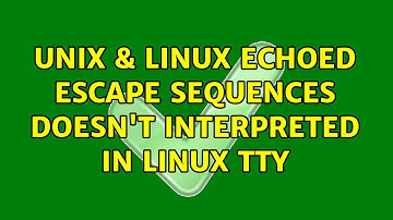 Unix & Linux: Echoed escape sequences doesn
