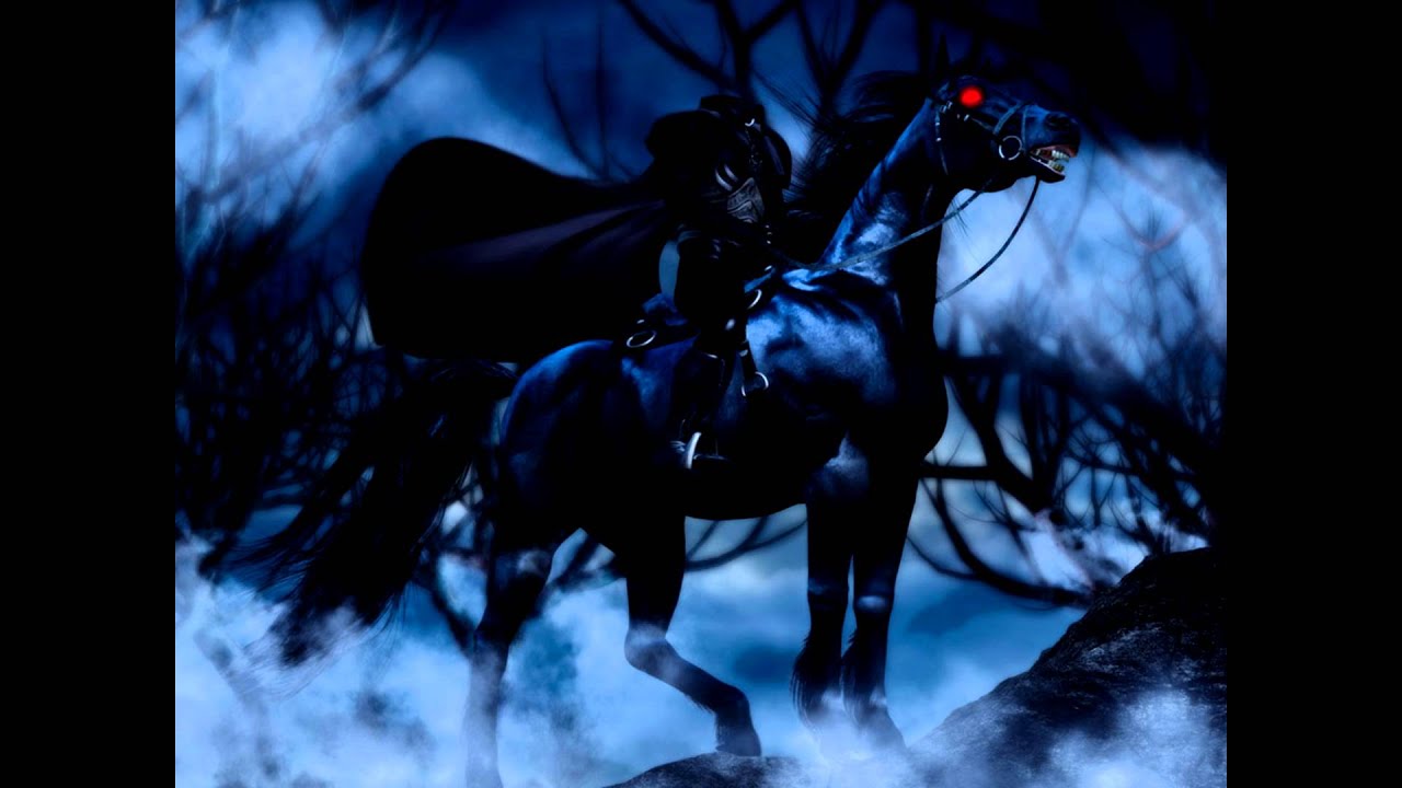 Ночные наездники. Всадник на черном коне. Рыцарь на черном коне. Мистические лошади. Всадник на вороном коне.
