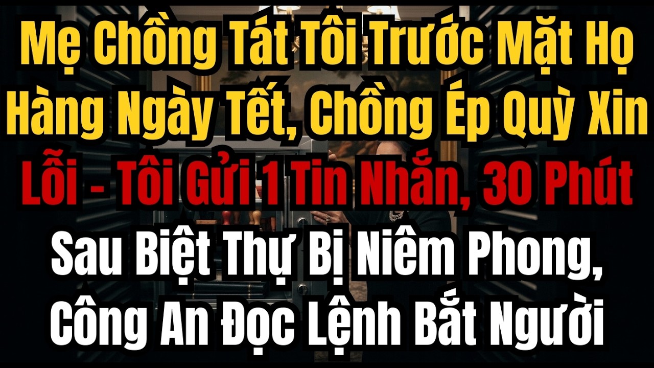 Mẹ Chồng Tát Tôi Trước Mặt Họ Hàng Ngày Tết, Chồng Ép Quỳ Xin Lỗi – Tôi Gửi 1 Tin Nhắn, 30 Phút Sau