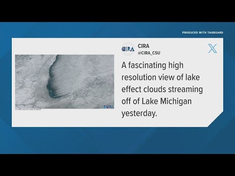 Clouds over Lake Michigan create eerie formations - YouTube
