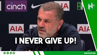 GIVE UP?! THAT'S REALLY HARSH! | Ange FUMES at reporter's question over top four chances