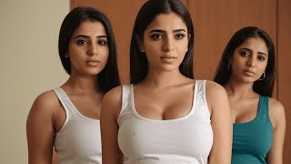4K AI Art Lookbook Video of Arabian AI Girl | Arab Women in Sleeveless Cotton Tops screenshot 1