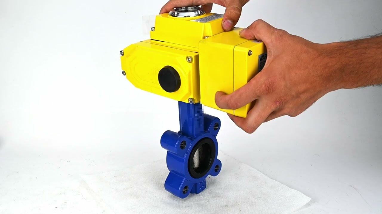 Water Butterfly Valve Elephant WBV1616E  Cast Iron Build, EPDM Seal, 220V Electric Actuator