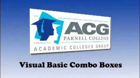 Combo Box basics in Visual Basic .Net