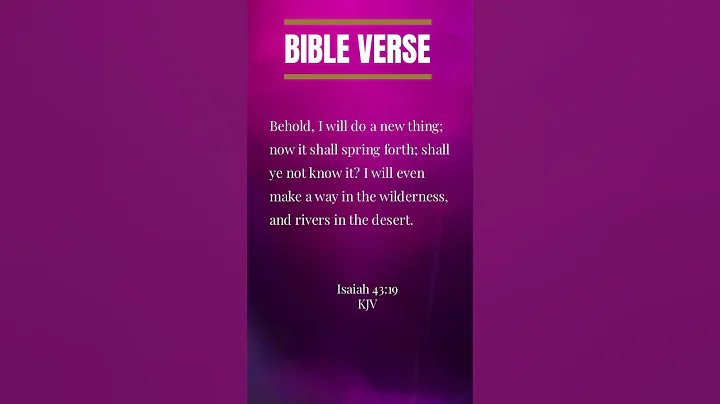 God Wants to do Something New (Isaiah 43:19) #bibleverseoftheday