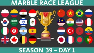 : Marble Race League Season 39 DAY 1 Marble Race in Algodoo