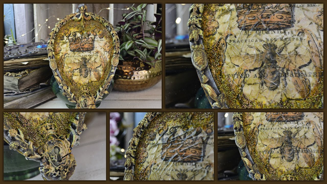 Decoupage & Mixed Media Tutorial With Rice Paper on MDF - YouTube