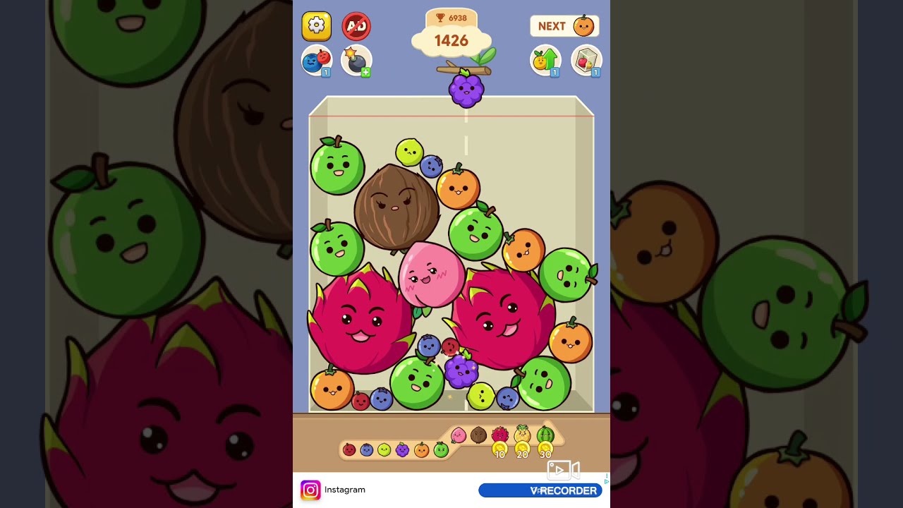 A Relaxing Game of Fruit Merge: 6 #nocommentarygameplay #fruitmerge #gameasmr