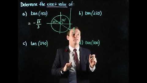 Finding exact values for tangent - Ex 1 | Circular Functions