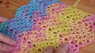 Absolutely Stunning Crochet Stitch! Chevron / Ripple V Stitch   ONE ROW REPEAT!