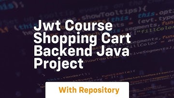jwt course shopping cart backend java project