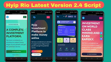 Hyip-Rio Latest Investment Website Script || Create Your Own Investment Website With Admin Panel