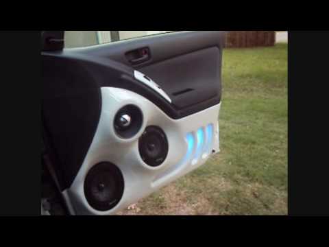 Custom sound system with fiberglass panels on the 2005 Toyota Matrix- Alphasonick, JL Audio
