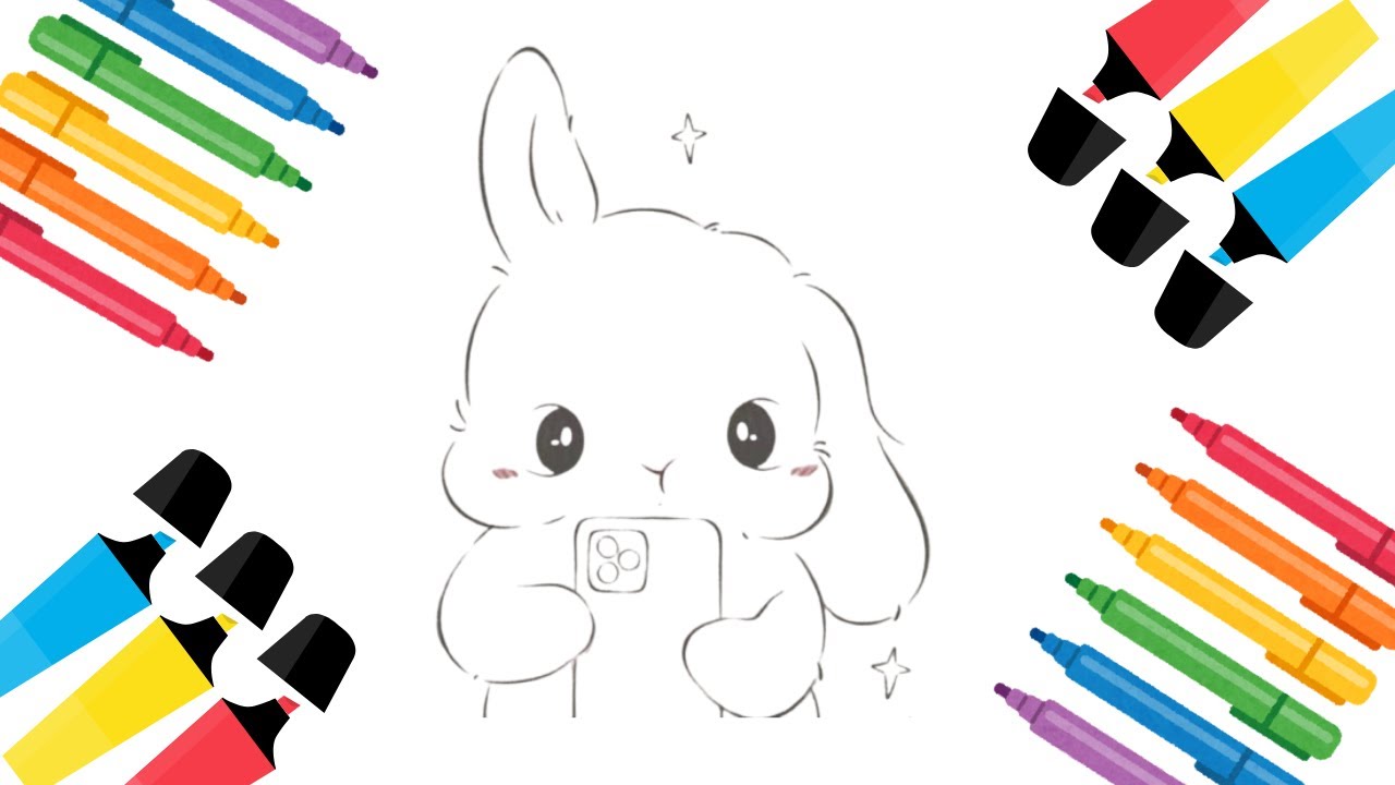 CÓMO DIBUJAR UN CONEJO KAWAII FÁCIL Y RÁPIDO