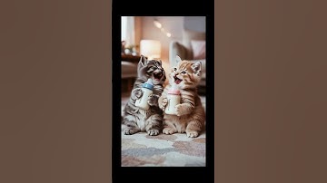 Thumbnail of Two cats fun time #youtubeshorts #cat #cute #music #funny #song #trending #pets #kitten #catshorts