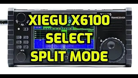 Xiegu X6100 - Select Split Mode
