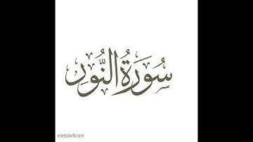 سورة النور .بصوت الشيخ رمضان شيخ امام مسجد الكالوتي
