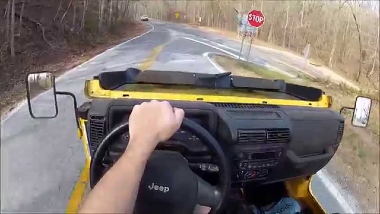 Jeep Windshield Down Country Drive - YouTube