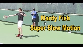 Mardy Fish Forehands And Backhands In Slow Motion - BNP Paribas Open 2013