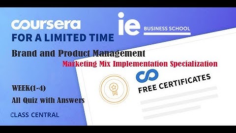 Brand and Product Management, week (1-4) All Quiz Answers with Assignments.