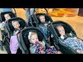 Quints' First Zoo Trip - Mall Walking with 7 Children