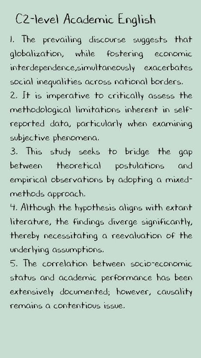 C2 Level Academic English #englishlearning #englishspeaking # ...