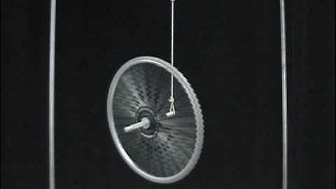 MIT Physics Demo -- Bicycle Wheel Gyroscope