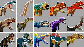 DINOSSAUROS DOMESTICÁVEIS DO ACAMPAMENTO JURASSIC WORLD NO MINECRAFT !! CRAFT CRETACEUS ADDON