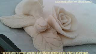 Mit Salzteig arbeiten | Rose modellieren | Working with salt dough |  how to model a rose