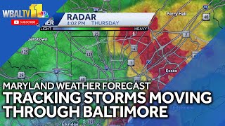 Tom tracks storms moving through Baltimore