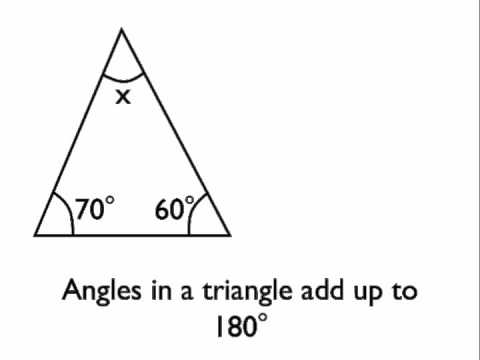 Angles in a triangle 
