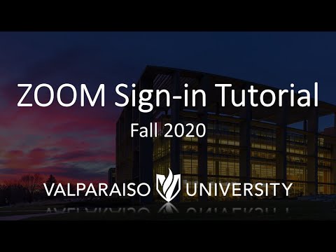 Zoom Signin Tutorial Fall 2020