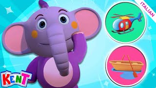 impara i veicoli con Kent | Cartone Animato Educativo Per Bambini | Impara | Kent l'elefante