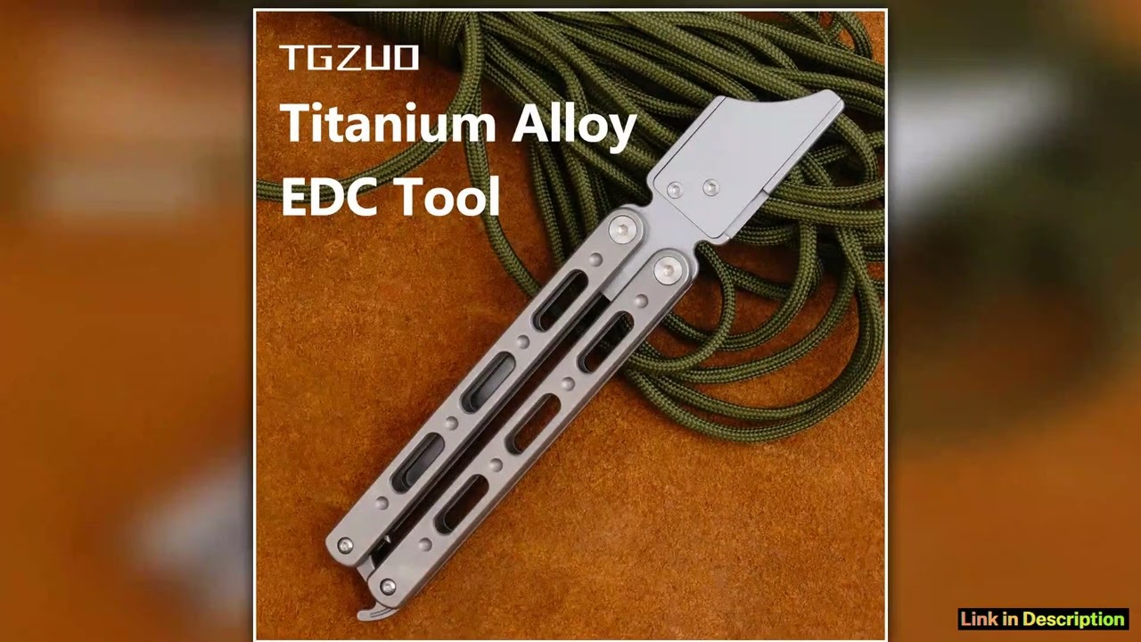 TGZUO Titanium Alloy Handle EDC Toy Safe not sharp Suitable for beginners Outdoor Utility Portable