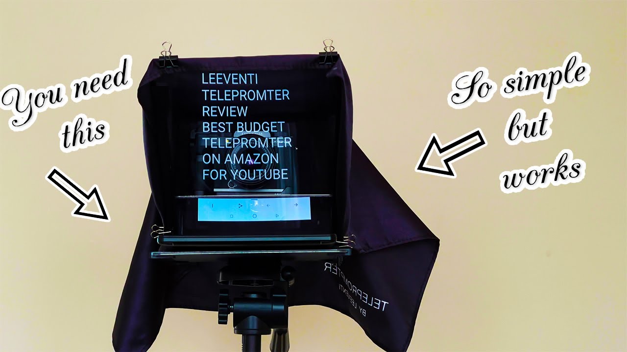 We tried the most affordable Teleprompter of Amazon for YouTube the leeventi Teleprompter